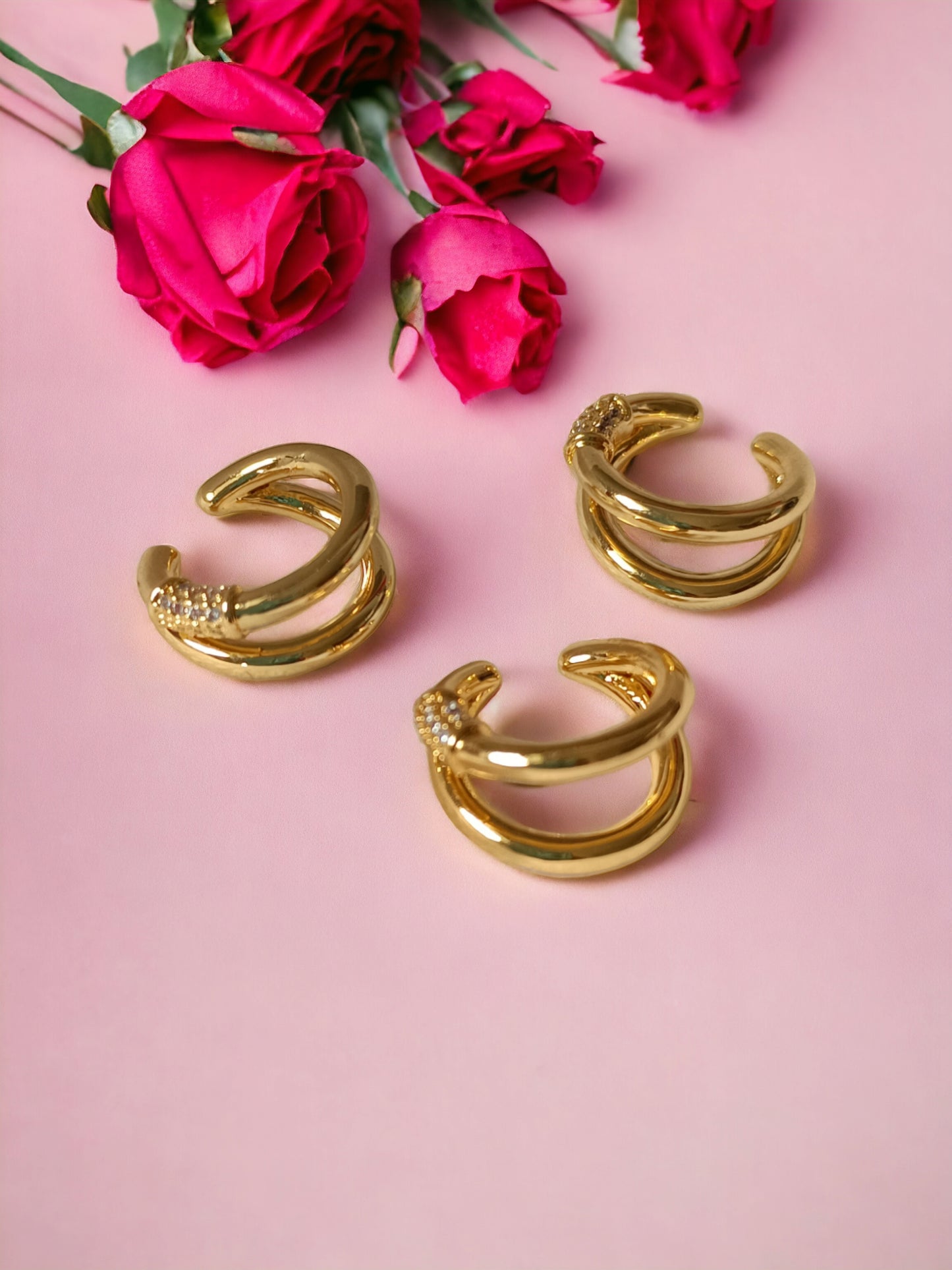 Ear cuff oro laminado