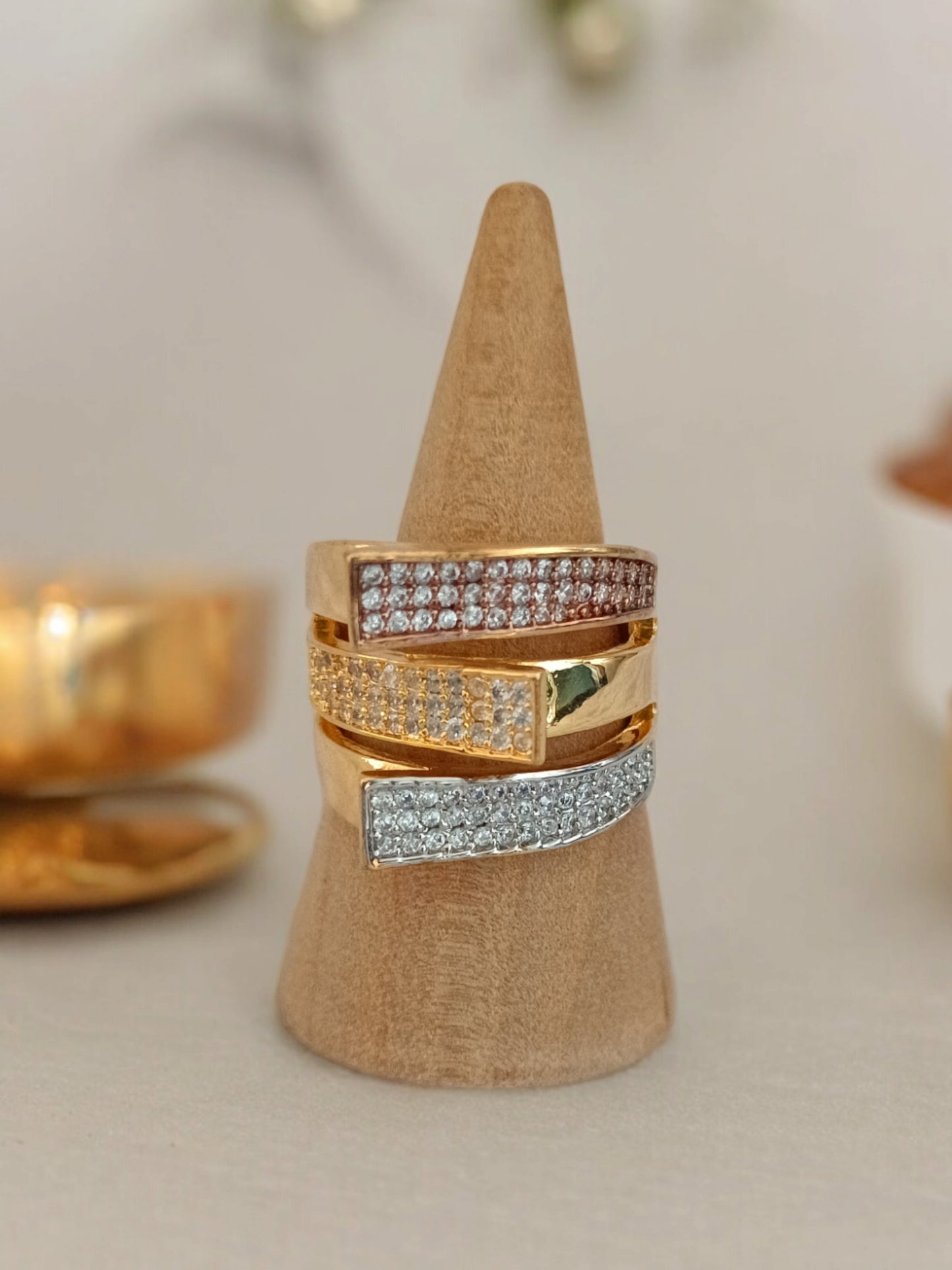Anillo en baño de rodio