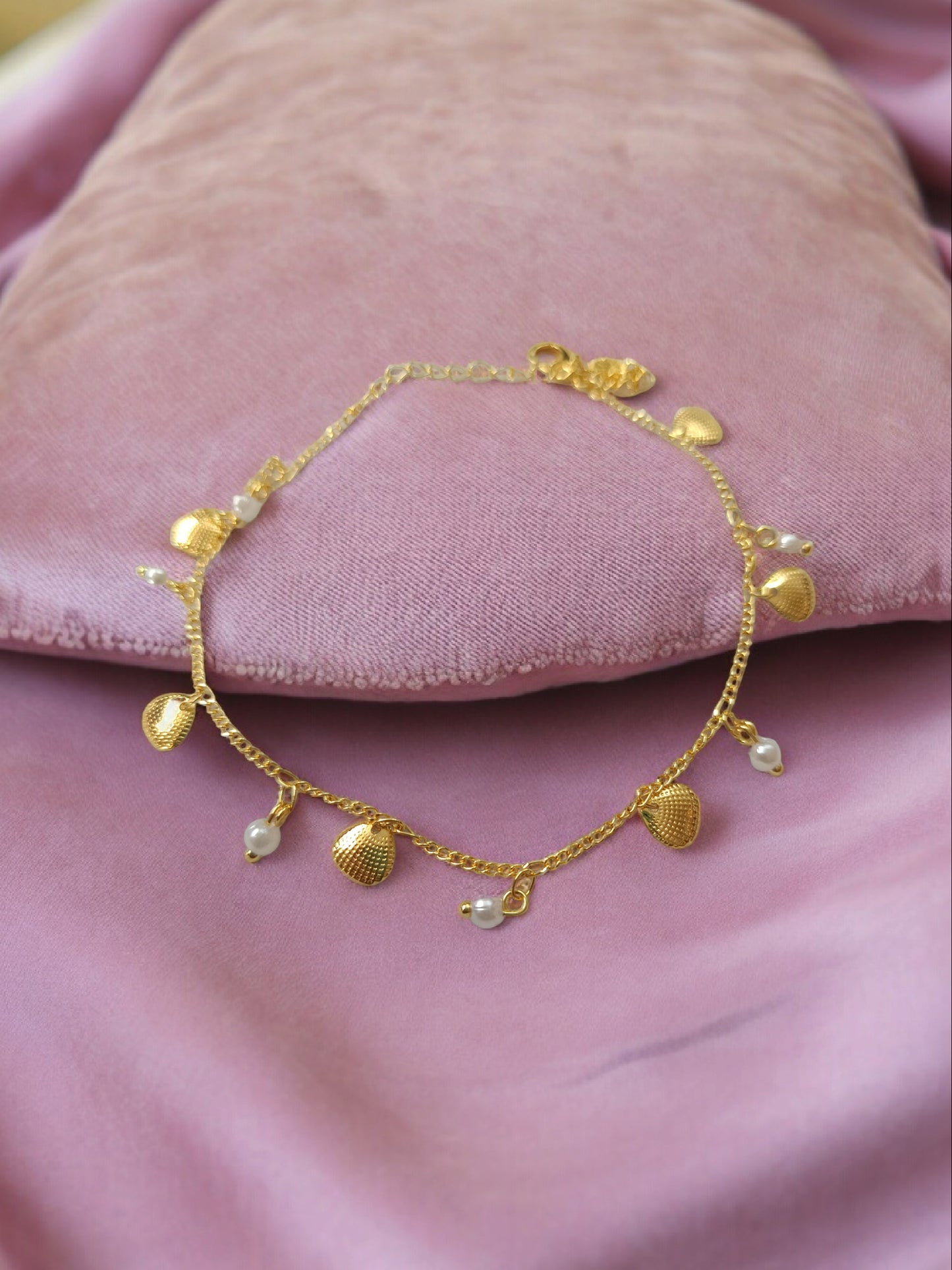 Tobillera oro laminado