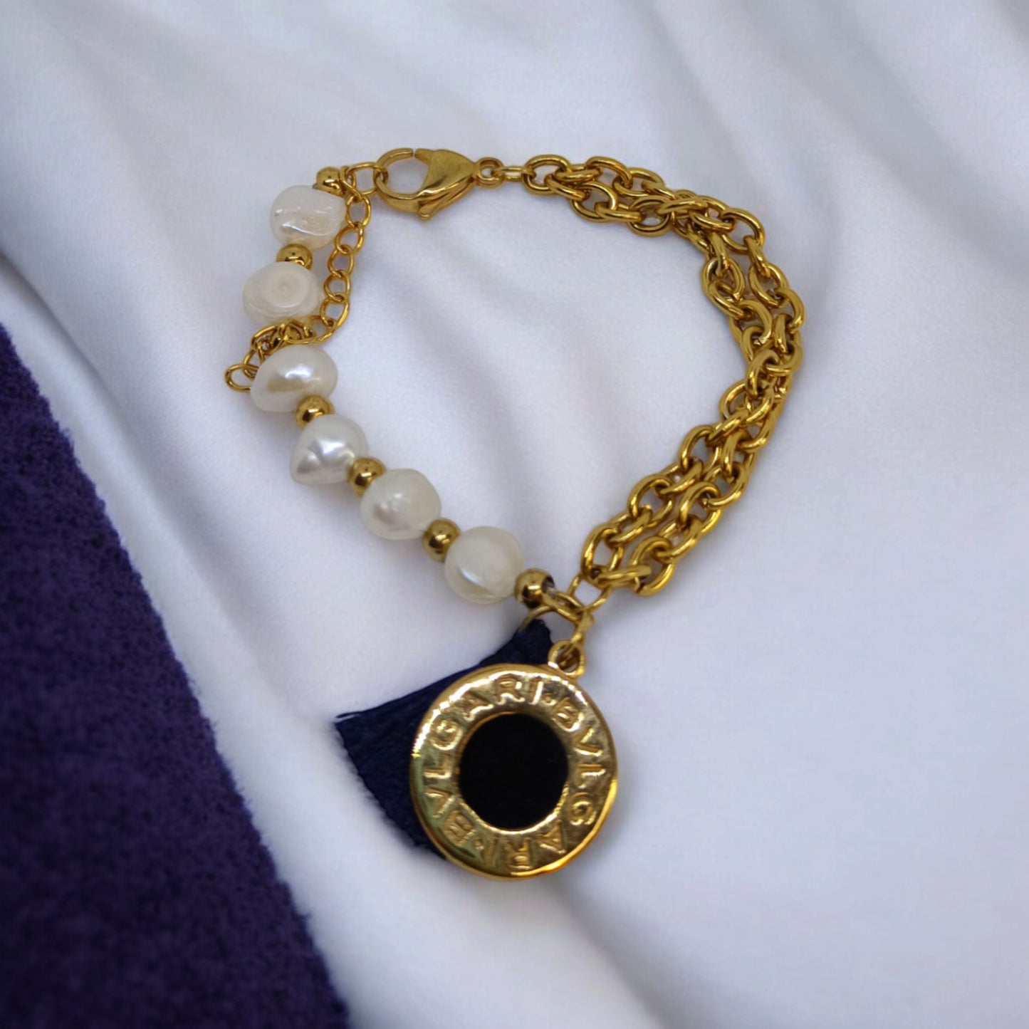 Pulsera acero dorado