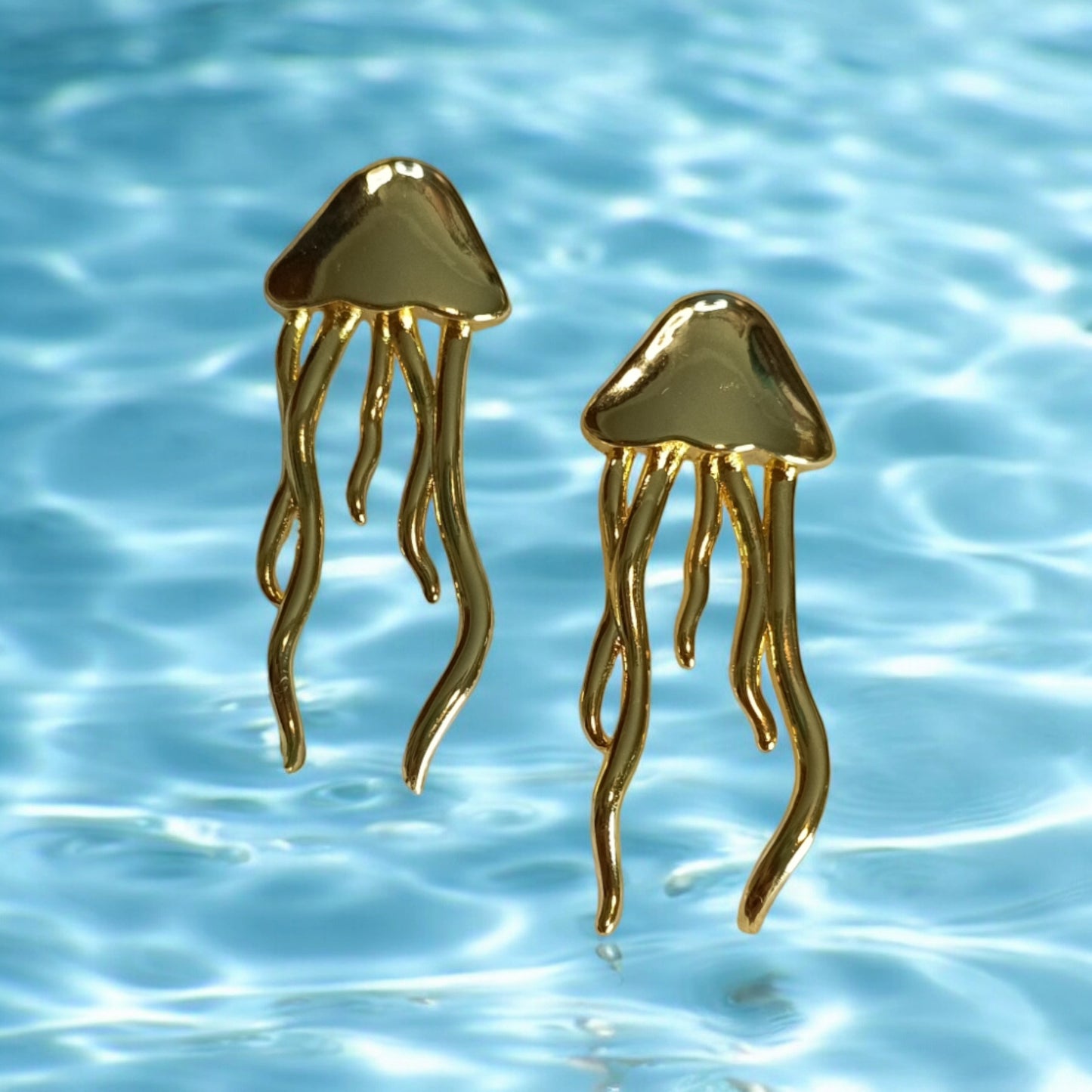 Aretes de oro laminado