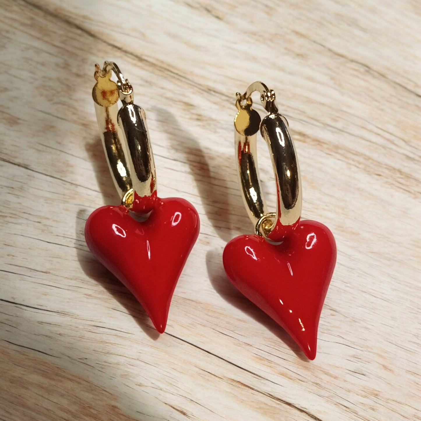 Aretes de oro laminado