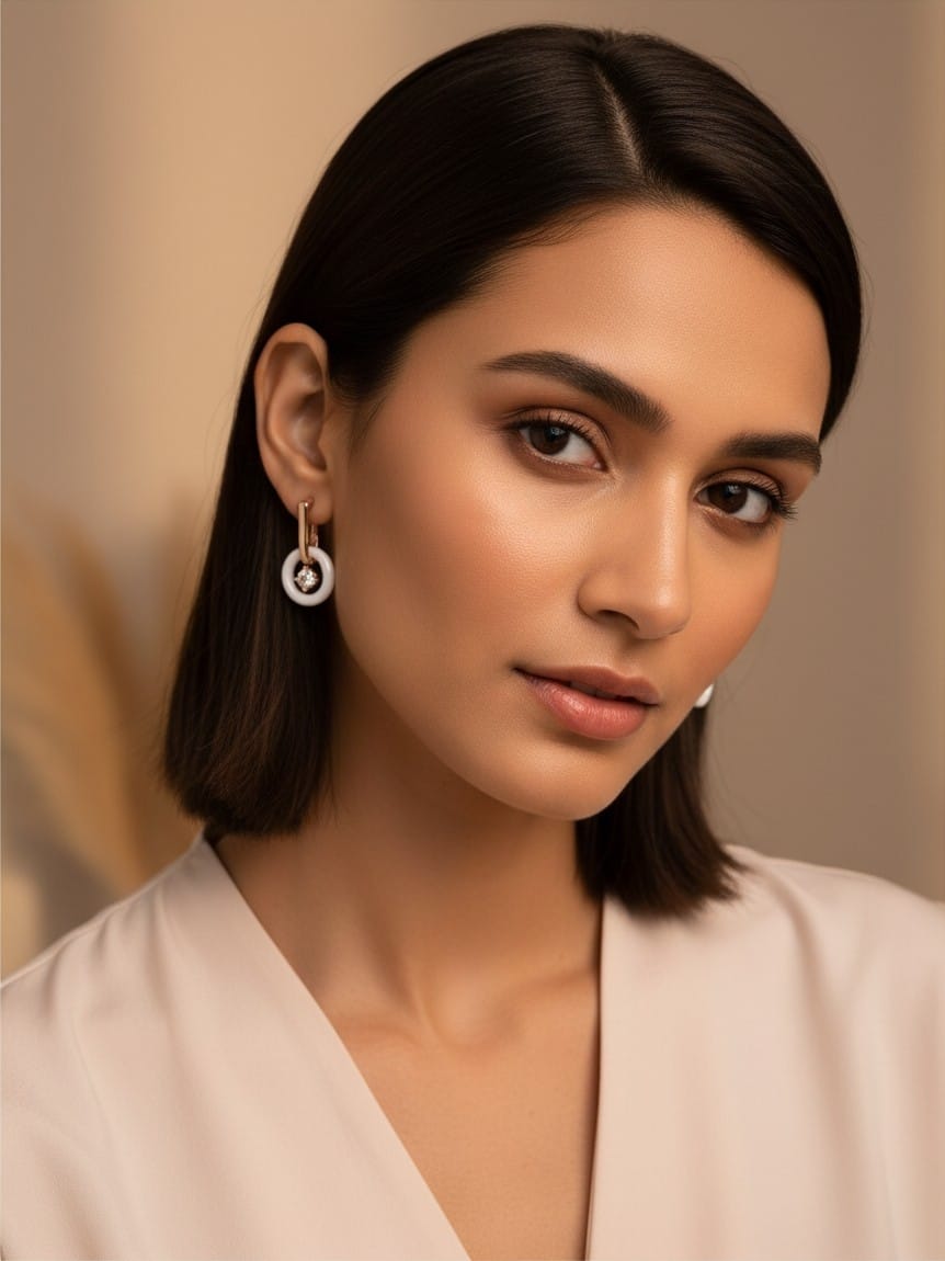 Aretes con cerámica