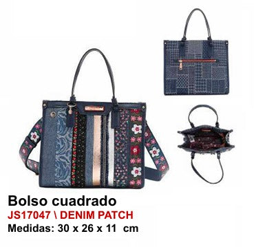 Bolso Cuadrado - Denim Patch