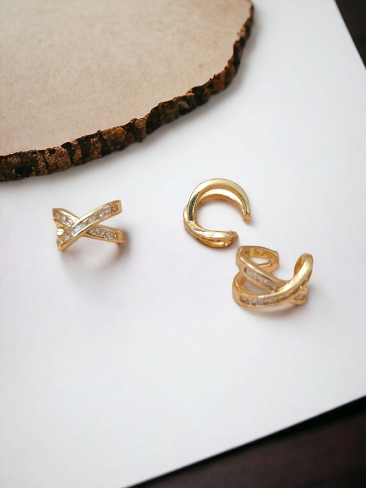 Ear Cuff en oro laminado