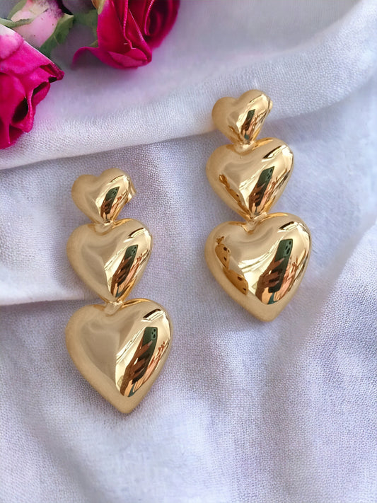 Aretes en baño de rodio