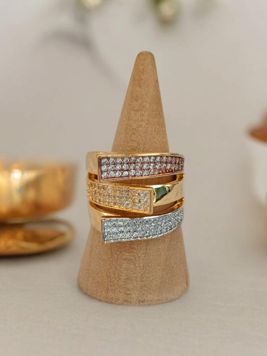 Anillo en baño de rodio