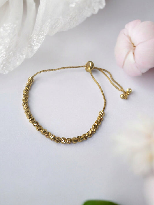 Pulsera ajustable de oro laminado