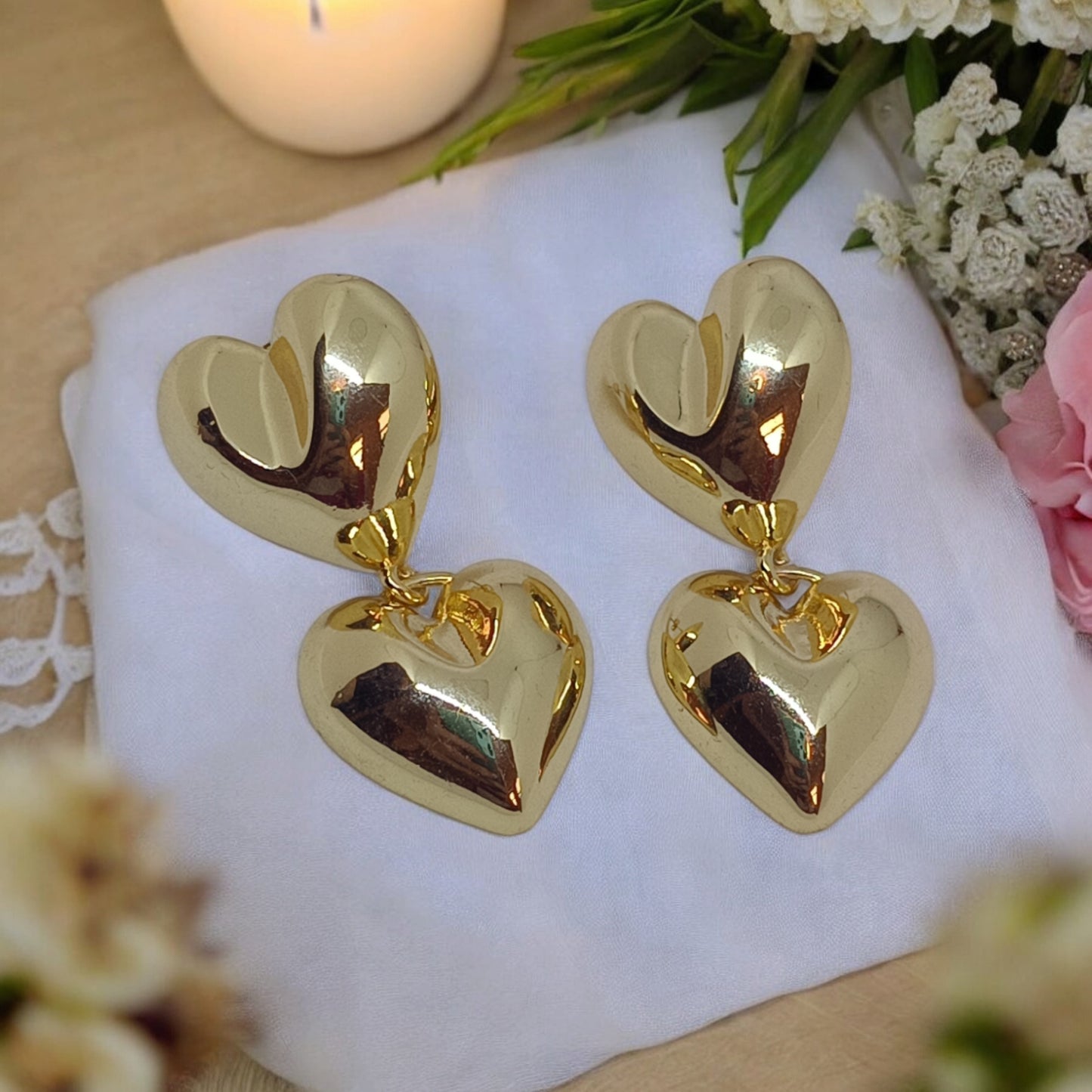 Aretes baño de rodio