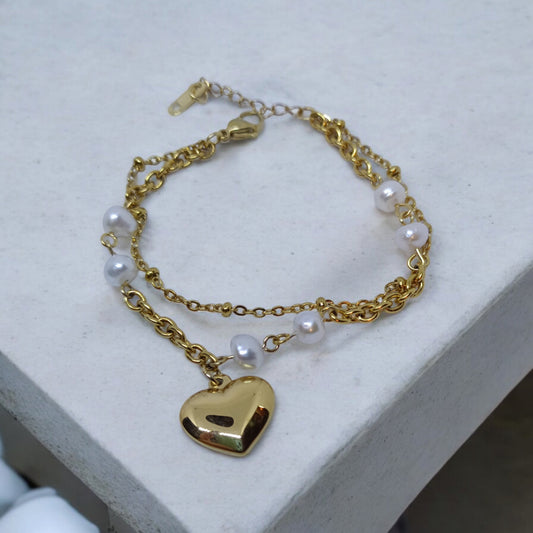 Pulsera acero dorado