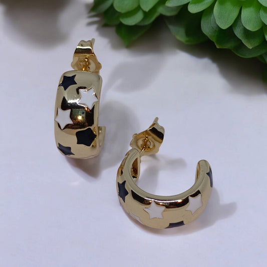 Aretes en oro laminado