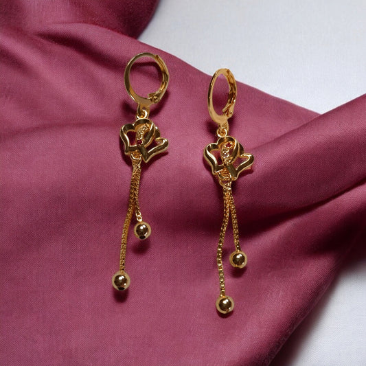 Aretes en oro laminado