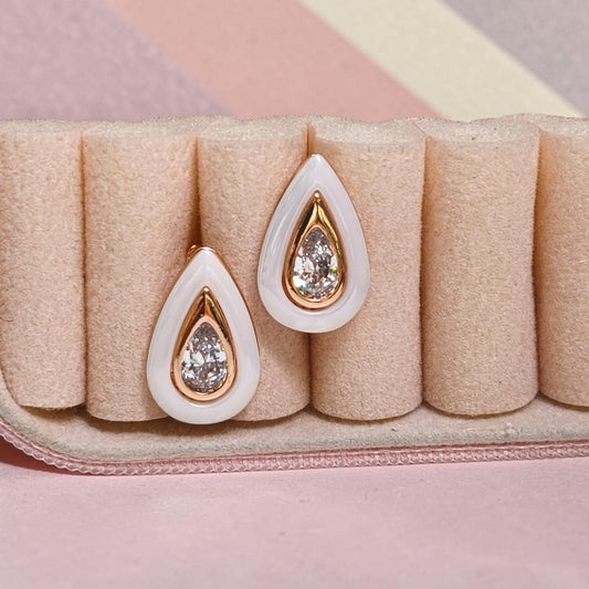 Arete con cerámica