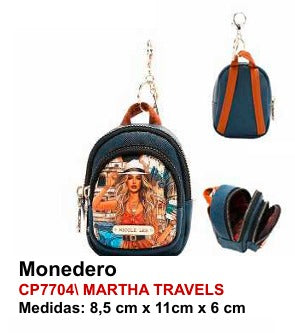 Llavero Monedero - Martha Travels