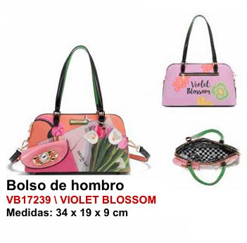Bolso de Hombro - Violet Blossom