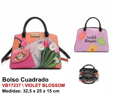 Bolso Cuadrado - Violet Blossom