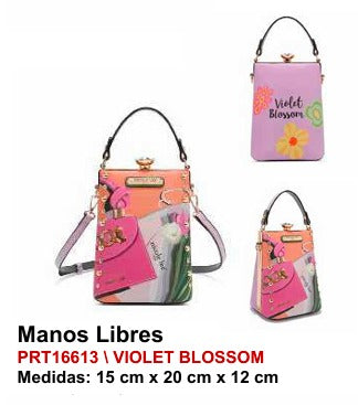 Bolso Manos Libres - Violet Blossom