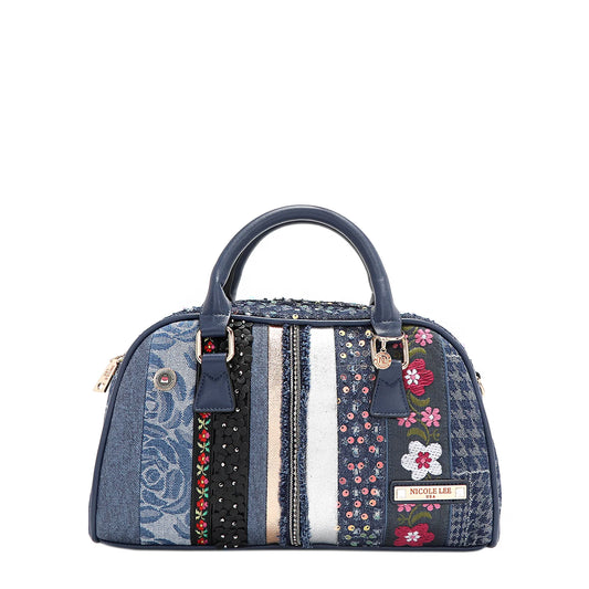 Bolso Media Luna - Denim Patch