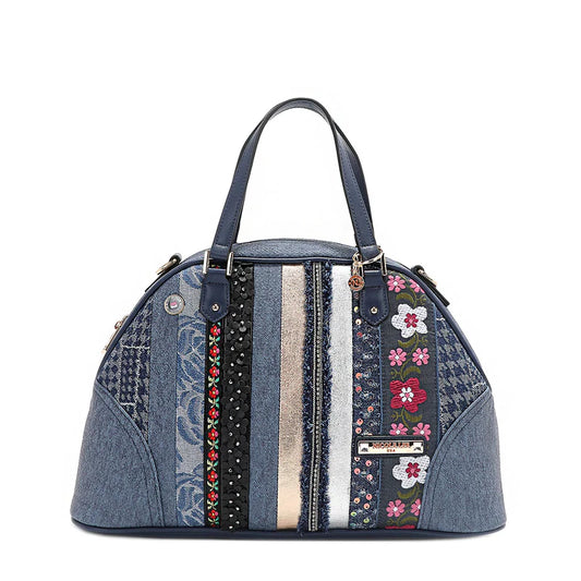 Bolso Media Luna - Denim Patch